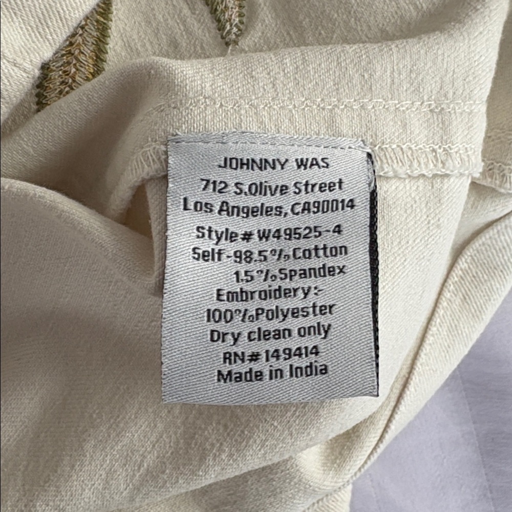 Johnny Was Crochet Cropped Denim Jacket - Picture 13 of 15